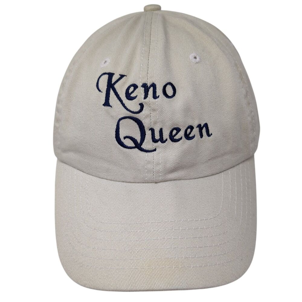 Keno Queen Slideback Hat Tan One Size Adjustable Embroidered Valucap Sportsman